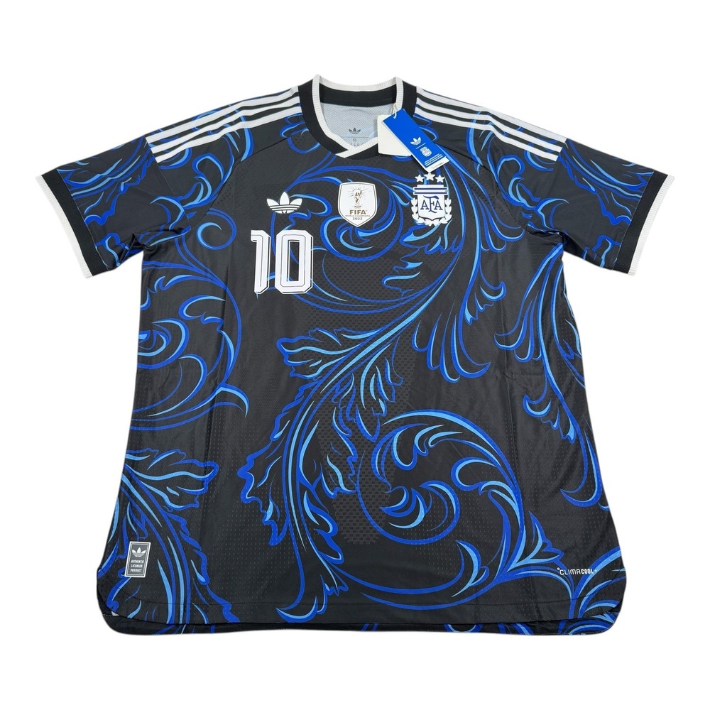 Adidas Argentina Messi 2026 World Cup Authentic Jersey Black KH3935 Size XL